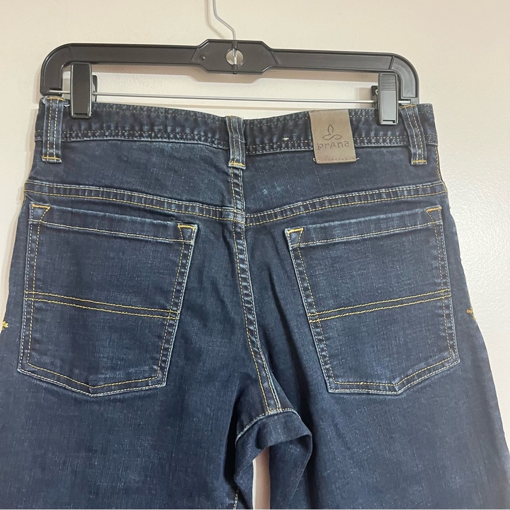 prAna Axiom Jeans‎ Men's 28X34 Blue Denim Dark Wash Outdoors Casual Hiking - Picture 10 of 11